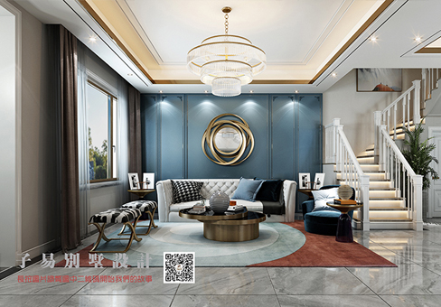 青島美式效果圖_即墨天泰藍山豪華裝修設計風格/報價